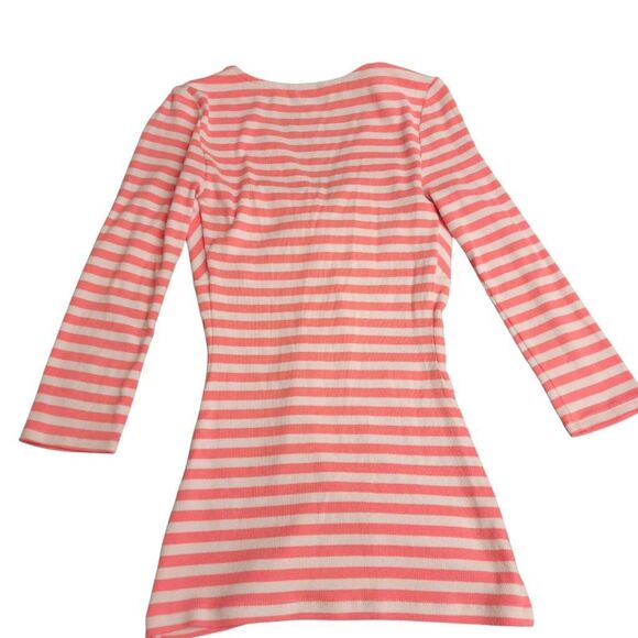 Guess Soft Peach Striped Knit Top - Picture 3 of 7